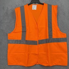 Protective Industrial Products 3XL XXXL Hook & Loop Safety Vest Hi-Vis Orange