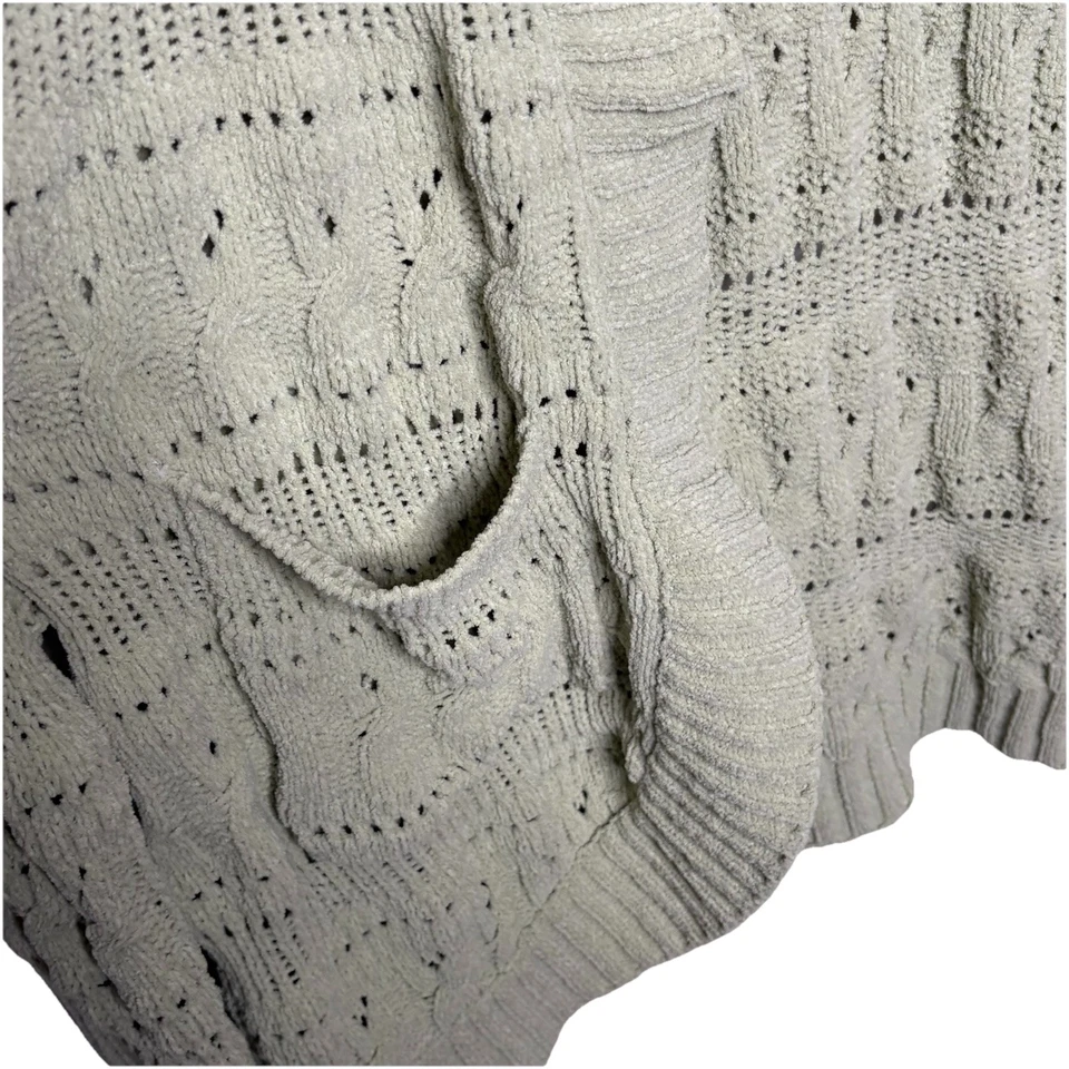 Cárdigan de punto abierto suave verde claro No Boundaries bolsillos para mujer talla XXL 20 Foto 2 de 4