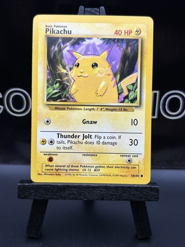 PIKACHU 58/102 Base Set Pokemon Card - Picture 2 of 6
