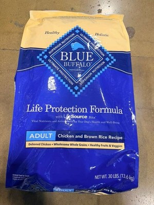 Blue Buffalo Formula Adult Chicken and Brown Rice Recipe Dry Dog- 30 LB