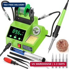 Soldering Station, 100W Digital Display Soldering Iron Station Kit with 2 Helpin