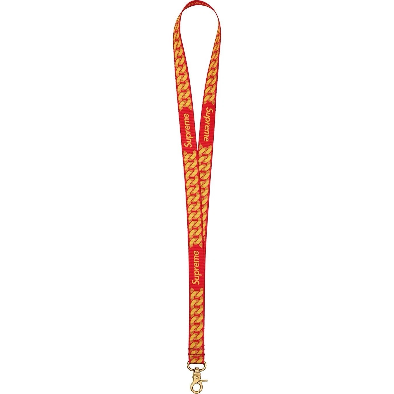 Supreme Cuban Link Lanyard rouge neuf Supreme Lanyard Box logo lien cubain