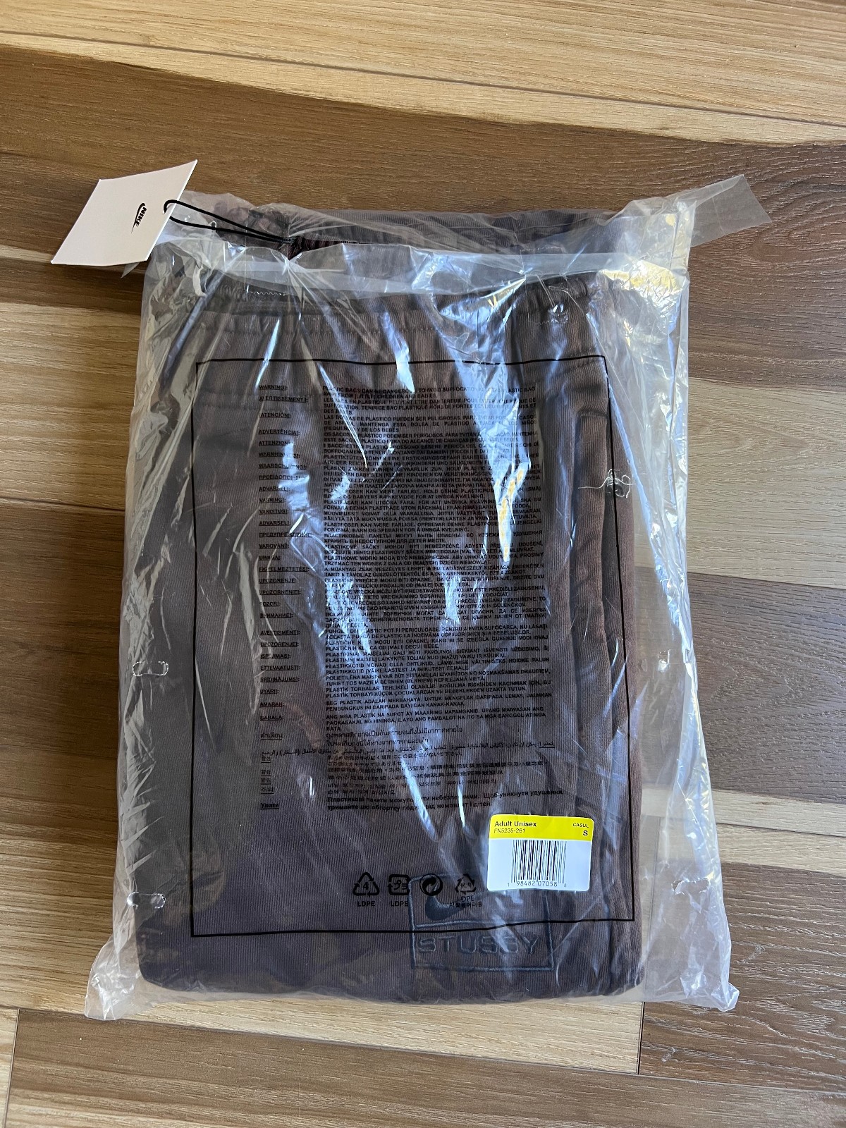 Stussy x Nike Stone Washed Fleece Sweatpants - Size Small - Brown - FN5235-261 thumbnail 2