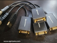 LOT of 4 Cable Matters DisplayPort male to VGA female adapters