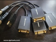 LOT of 4  Cable Matters DisplayPort (male) to VGA (female) adapters
