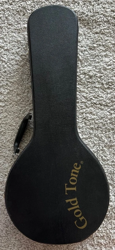 Mandolina acústica Bluegrass GM-10 Frypan tono dorado con estuche rígido Foto 2 de 4