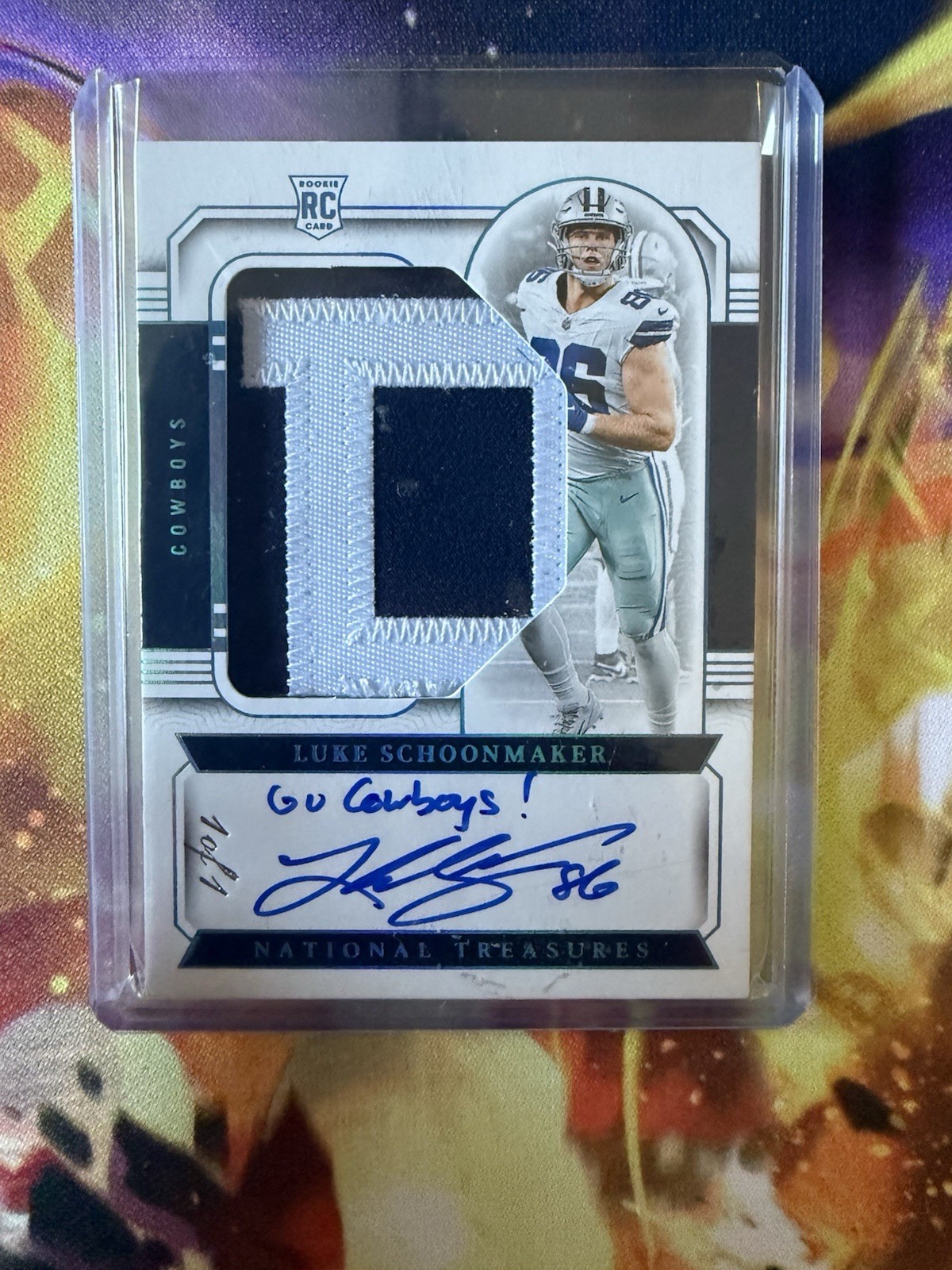 2023 Panini National Treasures 1/1 Luke Schoonmaker Auto With Inscription