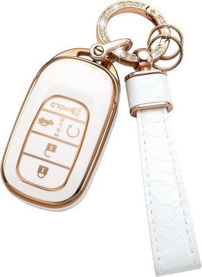 Key Fob Cover with Keychain, Car Key Shell Protector Holder 5  Style: White 01