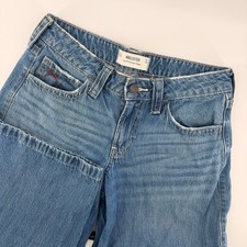 Hollister Low-Rise Super Baggy Jeans with Cherry Embroidery, Womens 27" waist