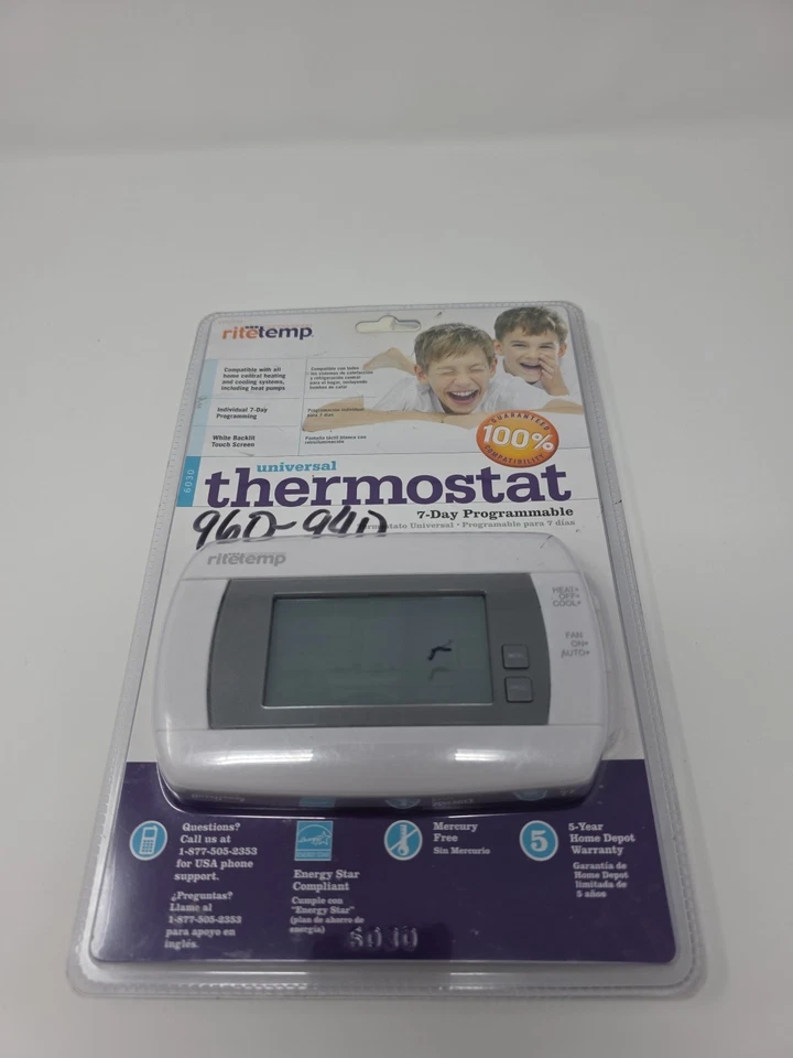 NEW RiteTemp Universal Thermostat 7 Day Programmable Model 6030 Digital Display - Image 4 of 4