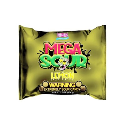 Barnetts - Mega Sour Candy Lemon 104g - Trendy Sweet Bags - Traditionally Handma