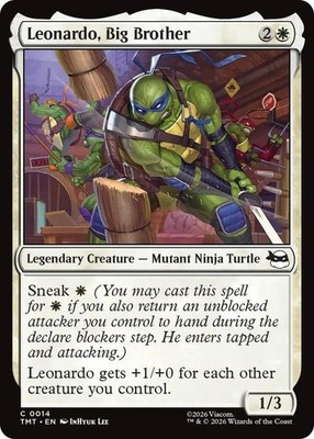 NM Leonardo, Big Brother, MTG, TMNT, Magic the Gathering, 14