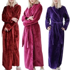 2022 New 8 Colors Bath Robe Winter Fashion Women Solid Color Thicken Plush Long