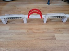 Brio Wooden Railway Vintage 1990s 33353 Red Arch Bridge Good Condition
