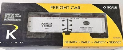 K-LINE K742-8027 MICHIGAN CENTRAL WOOD-SIDED REEFER, O SCALE NIB