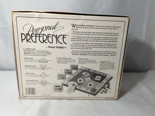 VINTAGE Personal Preference COMPLETE Broderbund Games 1988 Party Friends - Picture 11 of 14