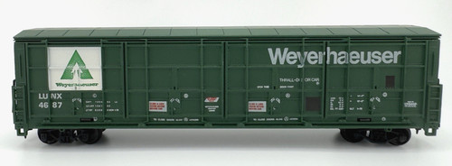 VINTAGE Life Like 08985 escala HO Weyerhaeuser Thrall puerta caja coche carretera #4687 | Condition: Used
