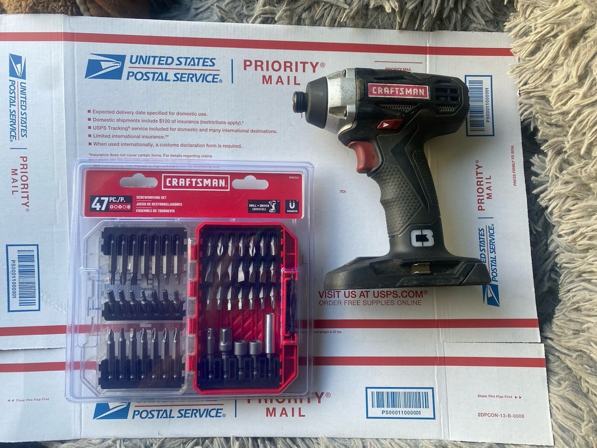 Craftsman Impact Driver,47 Piece Bit Set