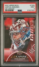 2021-22 Upper Deck Extended Series Justus Annunen UD Canvas Young Guns RC PSA 9