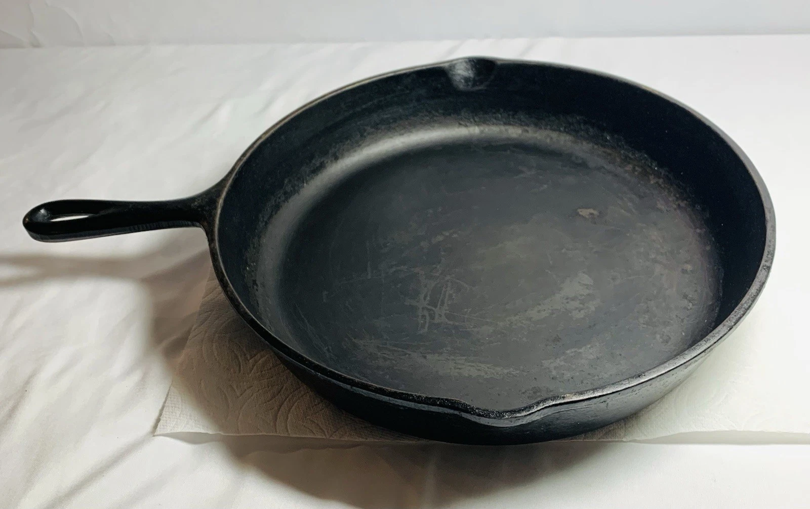 BSR No. 10 5H-2 Cast Iron 12 7/16” Skillet USA Heat Ring Tear Drop Handle