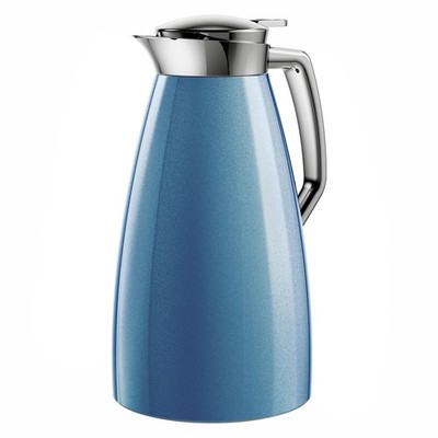 Emsa Thermoskanne 1 L blau-silber Plaz   Isolierflasche für Getränke