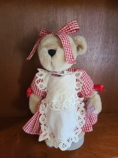 Annette Funicello Collectable Bear Company 13.5 Inches Red  White Gingham Dress