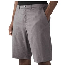 Lululemon Mens Shorts The Works Quick Oxford Size 32 Gray Inseam 11”