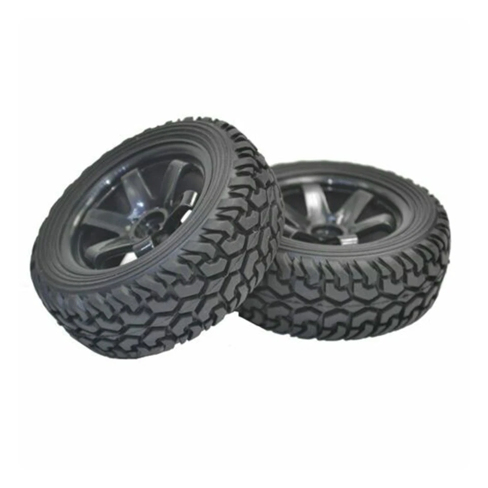 4 x Reifen Räder RC 1/10 12mm Rally Reifen Felgen Für HSP HPI On Road Car Tamiya - Bild 3 von 4