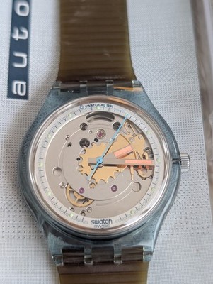 Swatch Blue Matic SAN100 (1991) Automatic   NEU OVP   Full Set   selten!