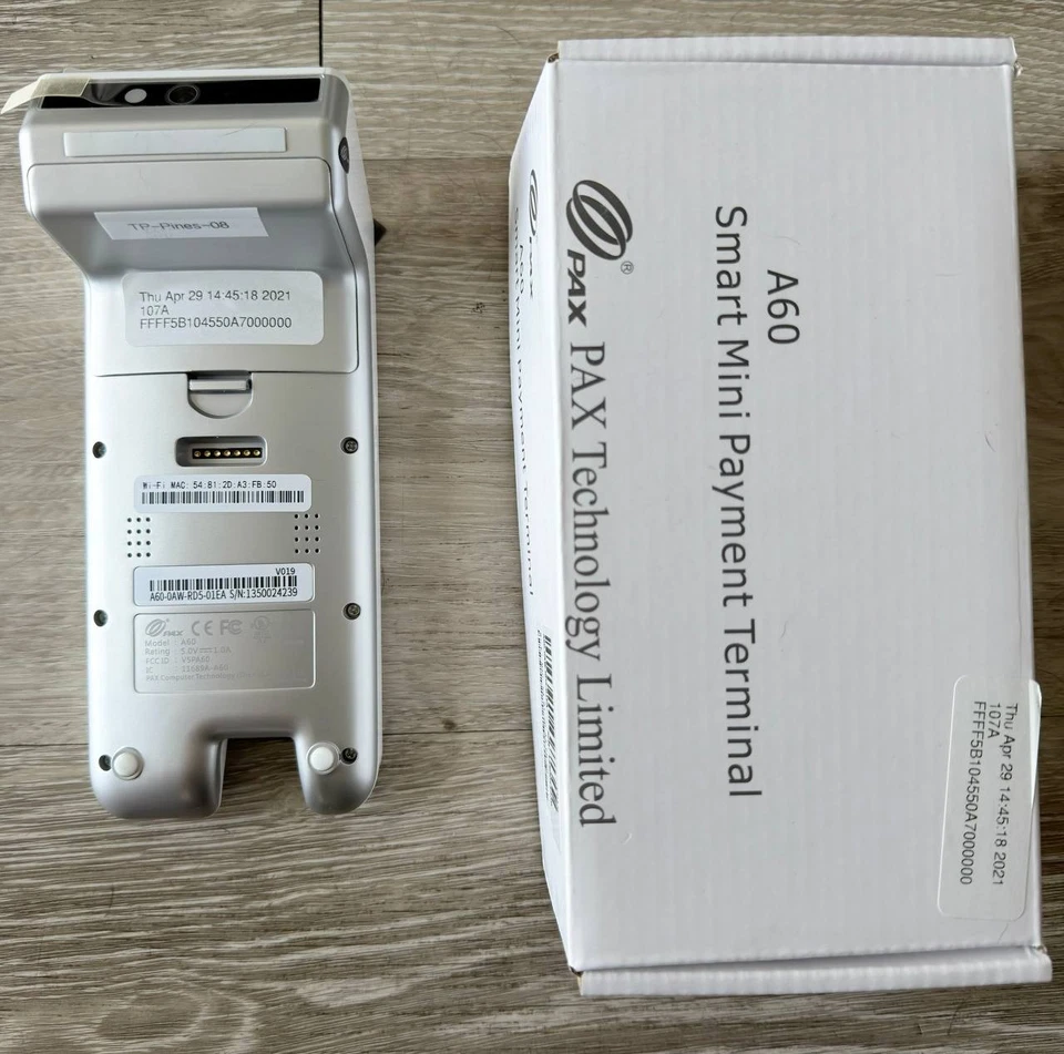 PAX A60 Smart Payment Terminal – Slightly Used, Factory Reset, Charger Included - Image 2 of 3