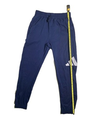 Adidas Essentials Jersey Pants Big Logo Blue Joggers Men's Small Drawstring NWT