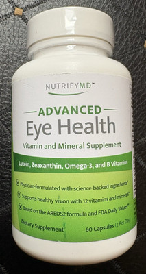 Advanced Eye Health Vitamin and Mineral Supplement 60 Caps Omega-3 B Vitamins
