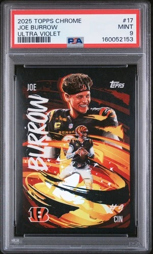 2025 Topps Chrome Joe Burrow Base (PSA 9)