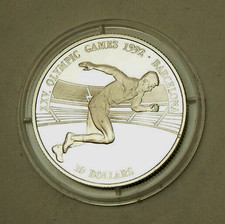 Cook Islands $10 1990 Proof Silver Ø30mm 15.3g Sprint Sprinter Olympic Barcelona 55.52 per troy oz
