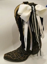 Boot Bows College Game Day COUNTRY Shoe Accessory 2 PACK-NEW!-