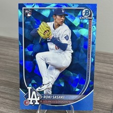 Topps 2025 Bowman Chrome Sapphire Rookie Roki Sasaki Dodgers #12
