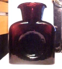 Vintage 8" Amethyst Purple Blenko MCM Glass Double Spout Bottle Pitcher Carafe
