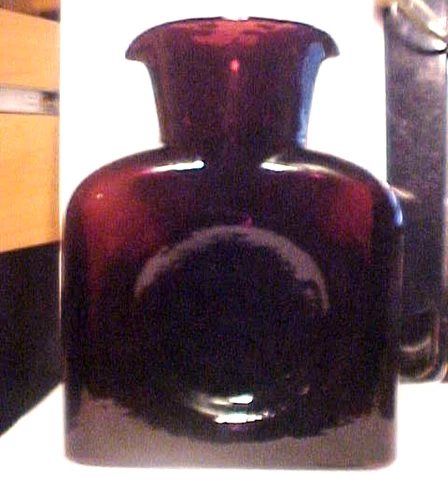 Vintage 8" Amethyst Purple Blenko MCM Glass Double Spout Bottle Pitcher Carafe