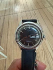 Vintage 1977 Mens Timex Viscount Black Day/Date Automatic, keeps good time