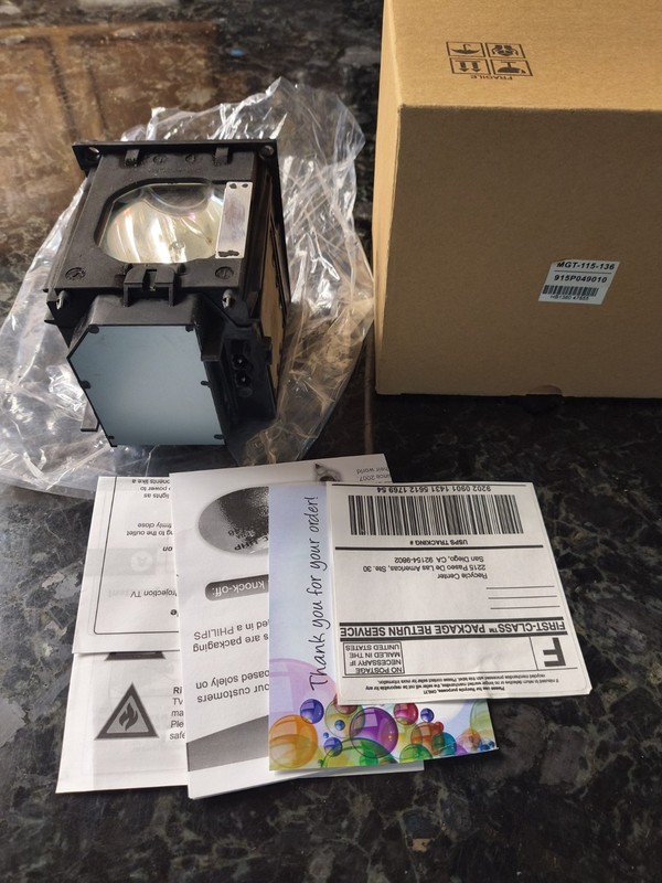 Mitsubishi Tv  Lamp Bulb And Holder New, Still In Box.