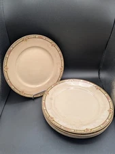 1918-37 Antique Homer Laughlin Empress Rose & Lattice (6) 9" Luncheon Plates 