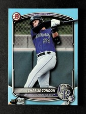 2025 Bowman Draft CHARLIE CONDON 97/499 Sky Blue Border Colorado Rockies #BD-136