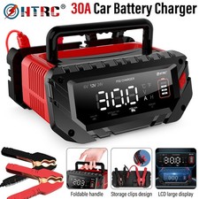 6V 12V 24V 30 Amp Car Battery trickle Charger Automatic Maintainer Lifepo4 AGM