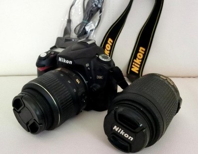 Nikon D90 Digital SLR Camera with 2 Lenses AF-S DX 18-55mm 55