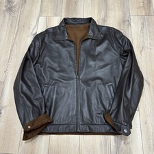 Roundtree & Yorke Brown Lambskin Reversible B...