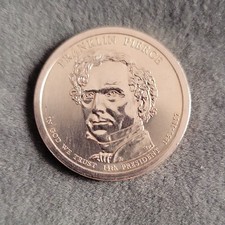 Franklin Pierce Presidential $1 Coin 2010 Bronze United States Dollar