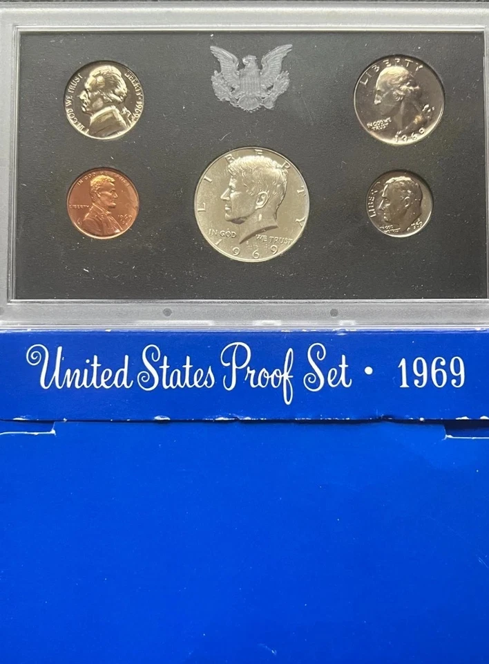 Lote de 2 juegos de 1968 y 1969 EE. UU. Juegos de prueba en cajas originales como nuevas - ENVÍO GRATIS Foto 2 de 3