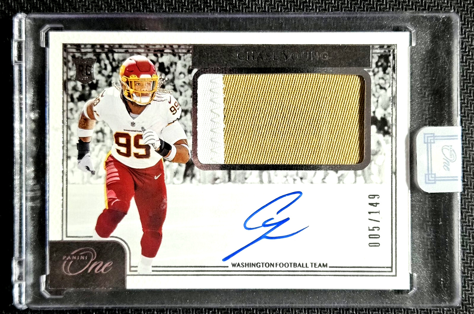 Chase Young 2020 Panini One RPA Rookie Patch Auto /149 #11 Washington Commanders