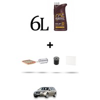 Hoffcar Wartungsset 4 Filter Und 6L ÖL FüR Volvo V70 Iii 2.0 Bifuel 157Kw