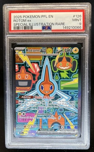 2025 Pokemon Phantasmal Flames Rotom ex Special Illustration Rare #126/094 PSA 9